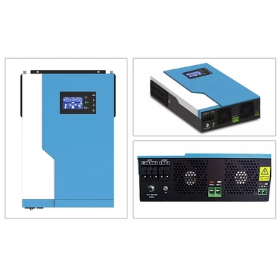 MPPT 100 Amp हाइब्रिड सोलर इन्वर्टर 5.5KW 24V 48V ऑन ऑफ ग्रिड हाइब्रिड इन्वर्टर