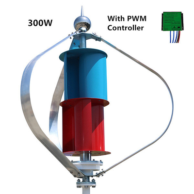 कम शोर छोटे लंबवत अक्ष पवन टर्बाइन 24V 600W एल्यूमिनियम मिश्र धातु ब्लेड